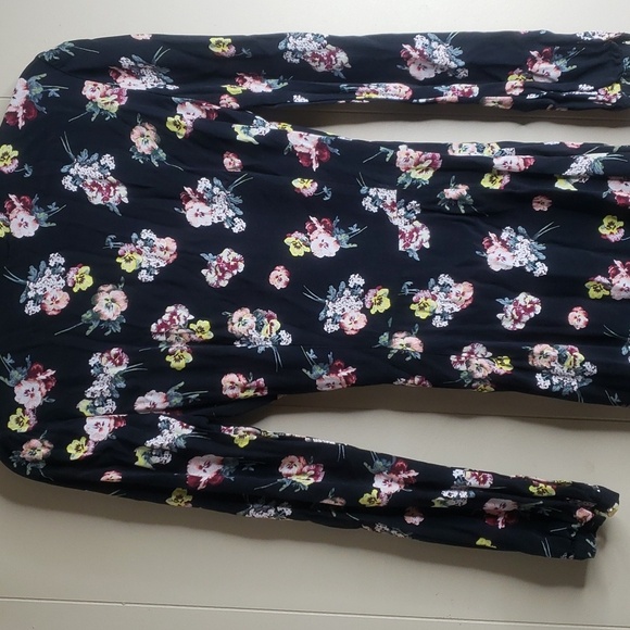 Miss Selfridge Long Sleeve Floral Wrap Dress (2) xsmall - Picture 5 of 6